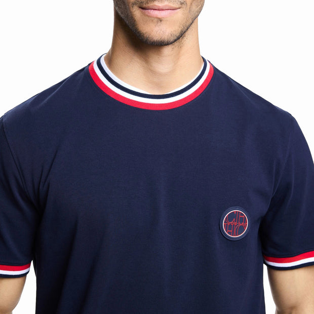 Dietrich - T-shirt sportif à rayures contrastées