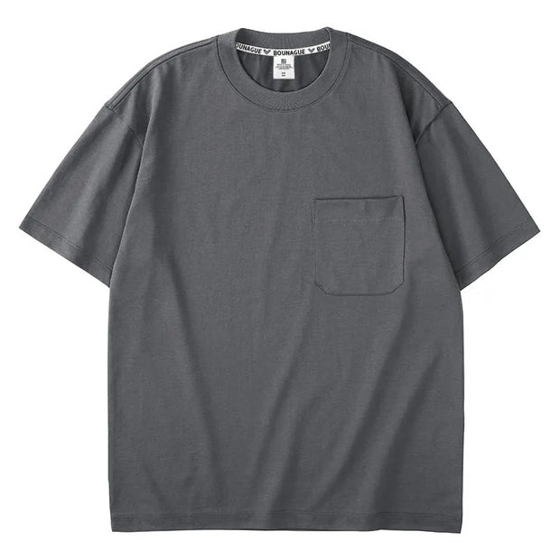 Jorven - Lockeres T-Shirt mit Brusttasche