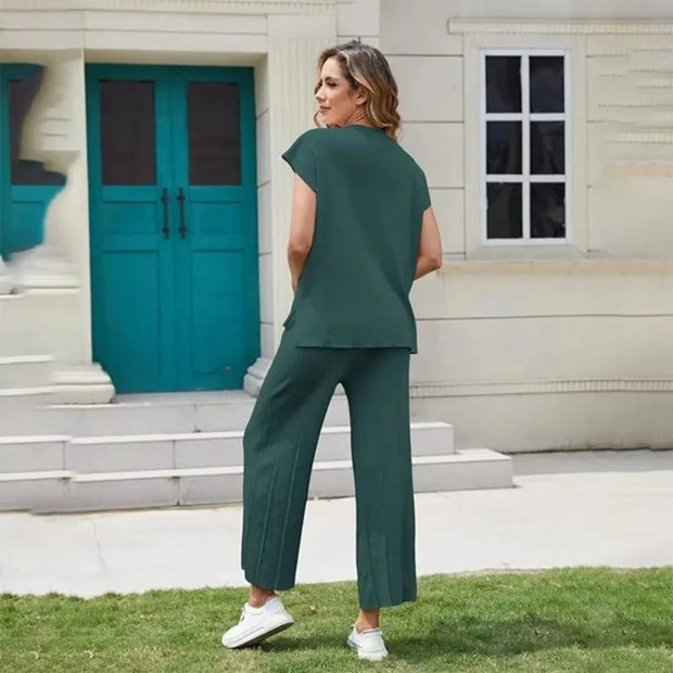Magdalena – Ensemble deux pièces élégant avec un pantalon large et un t-shirt