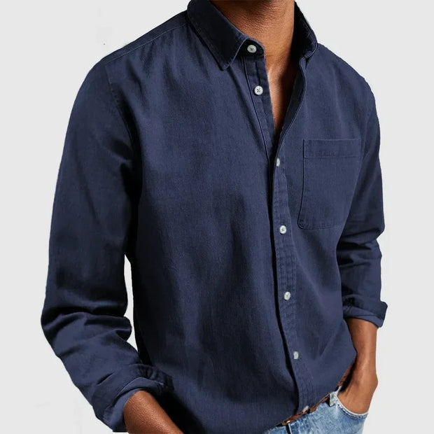Dietrich - Chemise décontractée en coton à manches longues