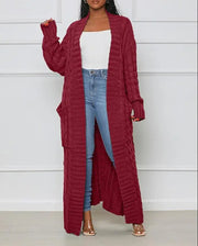 Elisaria - Élégant cardigan en maille ouvert sur le devant