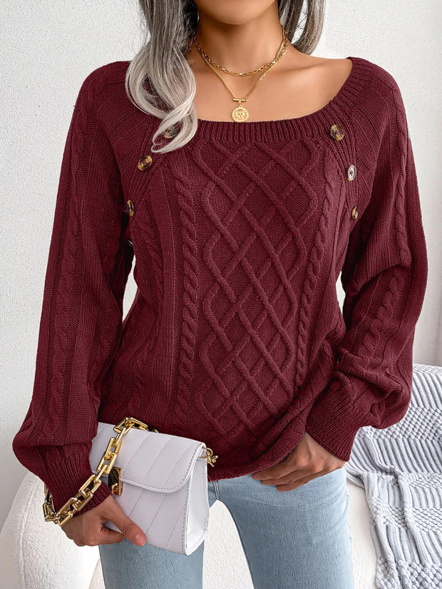 Elisaria – Stilvoller Zopfstrickpullover