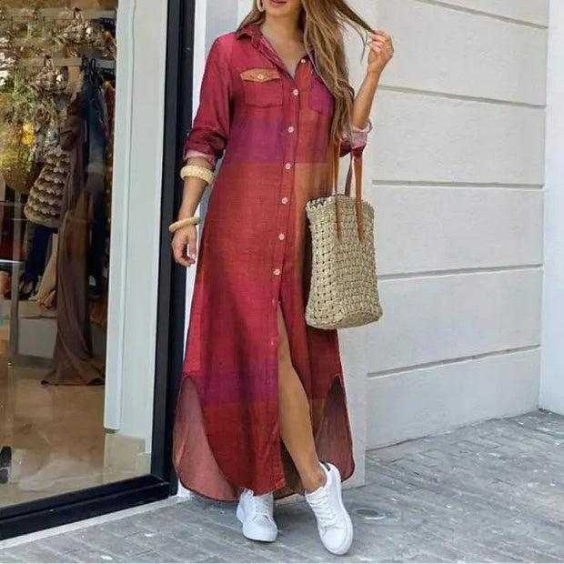 Magdalena – Robe chemise en jean décontractée