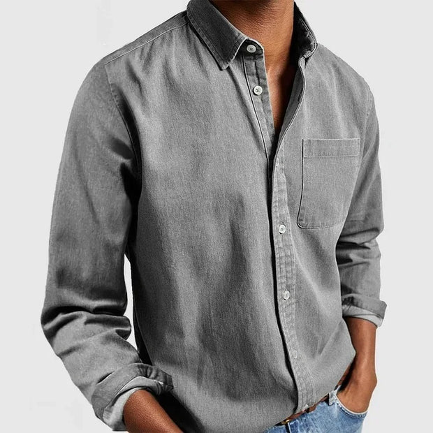 Dietrich - Chemise décontractée en coton à manches longues