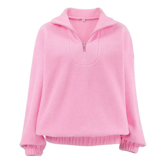 Elke - Fleecepullover mit halbem Reißverschluss