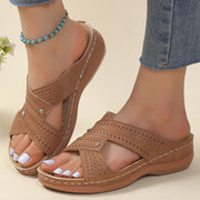 Korvalie - Komfort-Sandalen mit Zierperforation