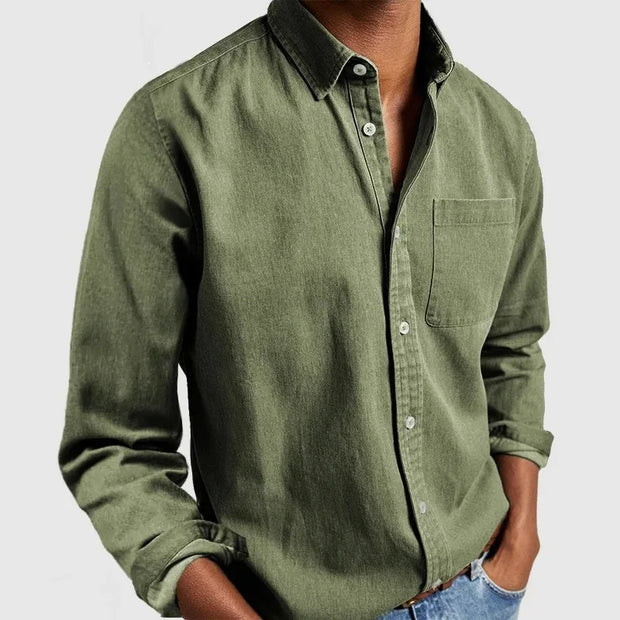 Dietrich - Chemise décontractée en coton à manches longues