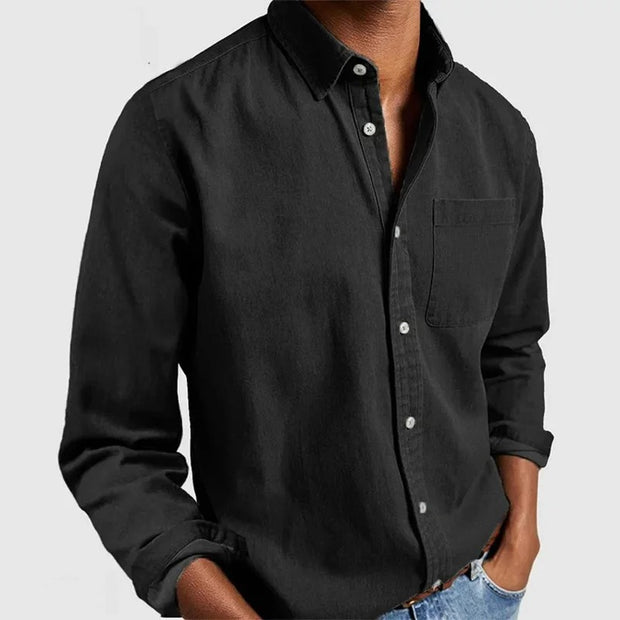Dietrich - Chemise décontractée en coton à manches longues