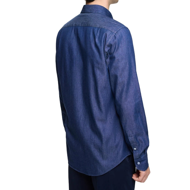 Dietrich - Chemise en jean classique avec patte de boutonnage