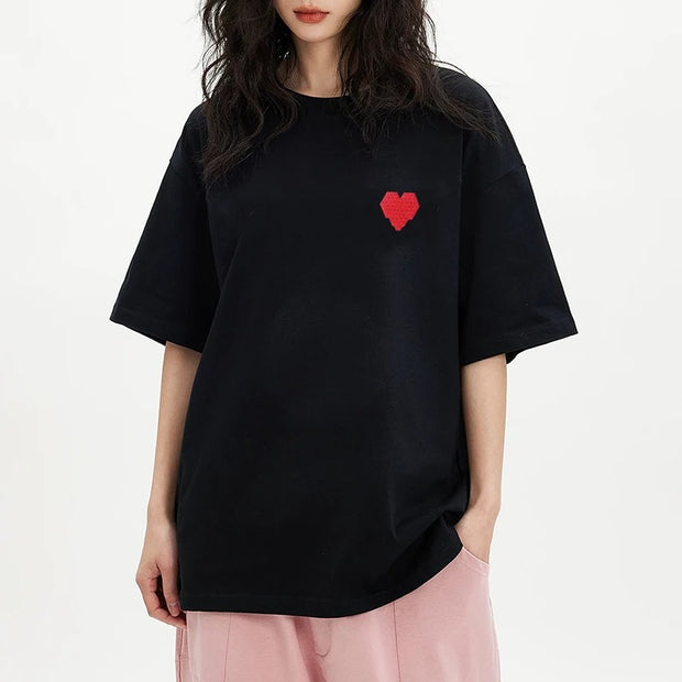 Dietrich - T-shirt unisexe avec broderie cœur