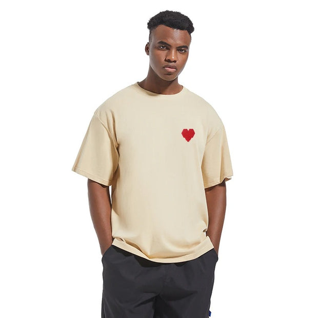 Dietrich - T-shirt unisexe avec broderie cœur