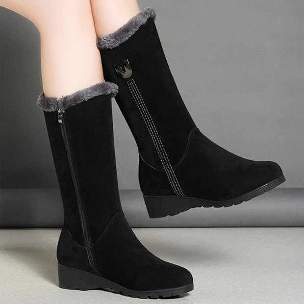 Adolf – Kuschelige Winterstiefel mit Fellkragen