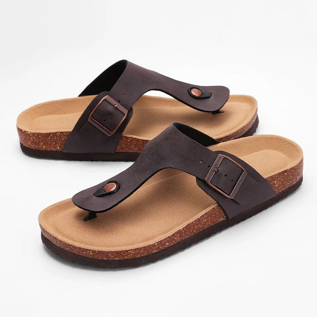 Giselotte - Zehentrenner-Sandalen mit Korksohle
