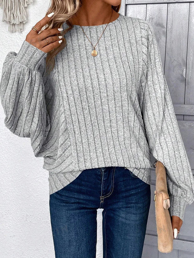 Magdalena – Kuscheliger Strickpullover mit Ballonärmeln