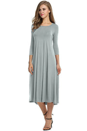 Magdalena – Robe longue élégante coupe trapèze avec