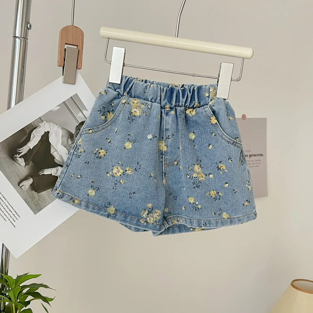 Giselle - Ensemble jean "Fleurs" pour fille