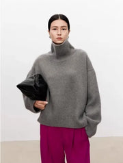 Luisa – gemütlicher gestrickter Midi-Pullover