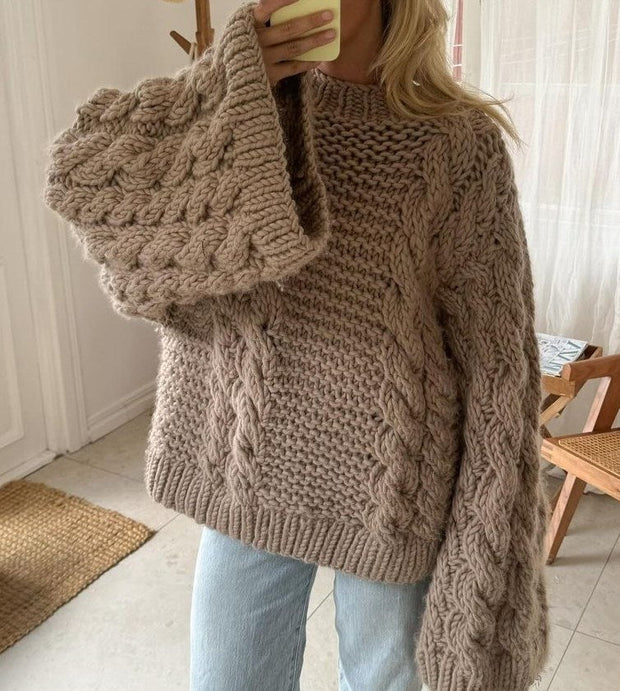 Luisa – Grober Zopfmusterpullover