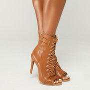 Alexander - Peep-Toe-Stiefel mit Schnürung