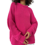 Brunhilde - Kuscheliger Strickpullover mit Rundhalsausschnitt
