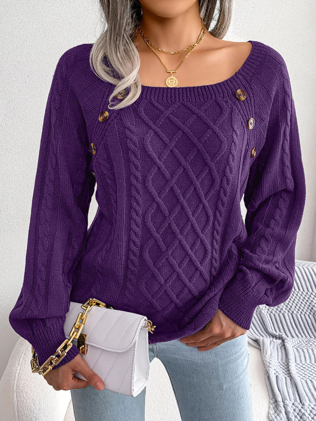 Elisaria – Stilvoller Zopfstrickpullover