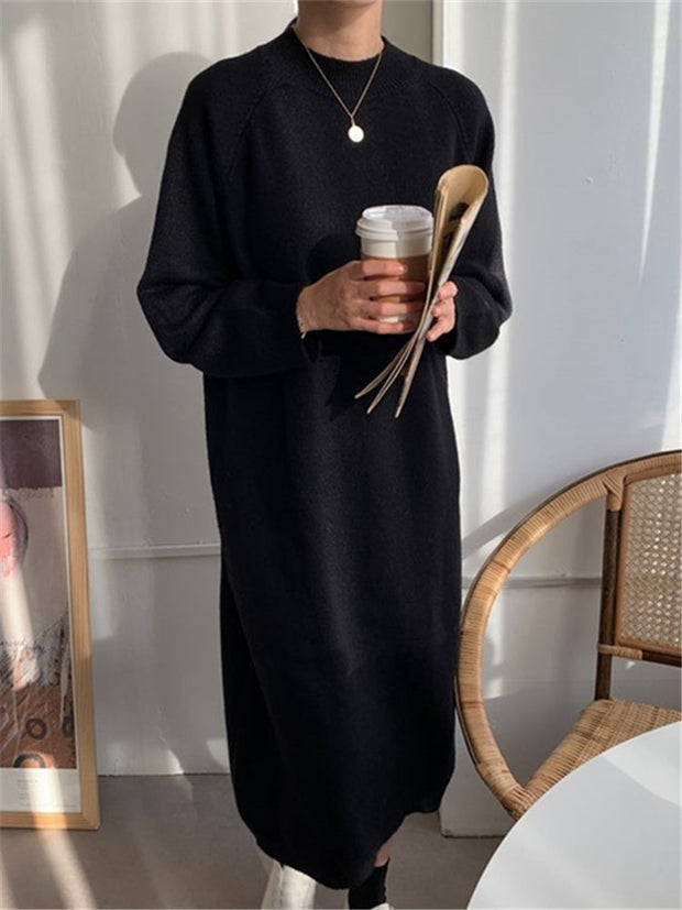 Luisa - Robe midi en maille confortable