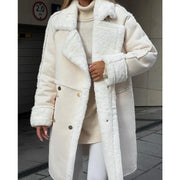 Luisa - Manteau douillet avec doublure en peau lainée en grande taille