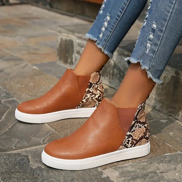 Monroe - Bottes femme à motif peau de serpent