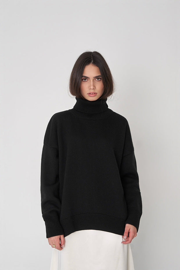 Martina - Pull d'hiver à col roulé et coupe ample