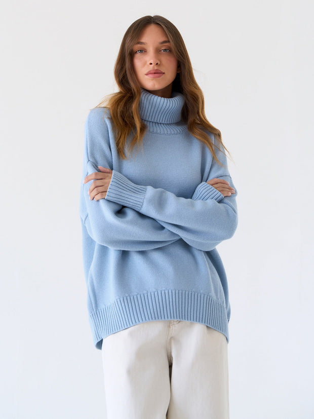 Martina - Pull d'hiver à col roulé et coupe ample