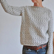 Elena - Pull col bateau gris chic