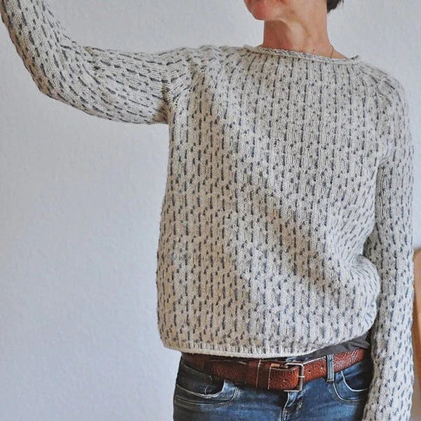 Elena - Pull col bateau gris chic
