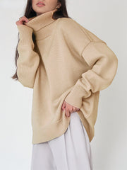 Martina - Pull d'hiver à col roulé et coupe ample
