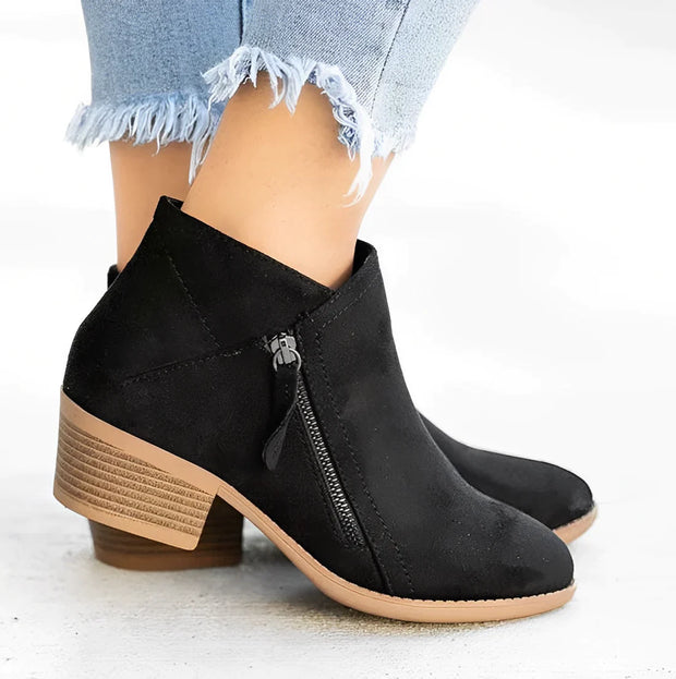 Lillian - Bottines à talons hauts et fermeture éclair latérale pour femme
