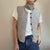 Helena - Gilet pull sans manches uni gris ardoise clair