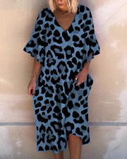 MARIE - Robe à imprimé léopard