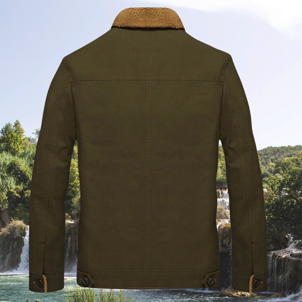 Vogue | Herren- Lederjacke mit Sherpa Futter