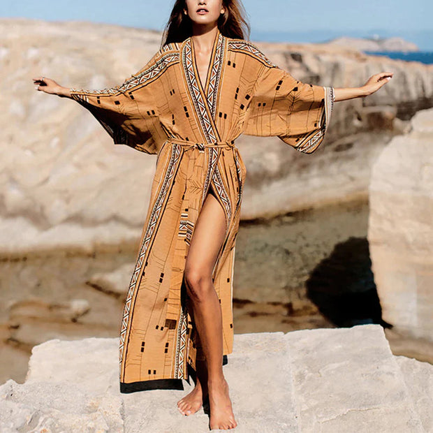 ELIZABETH - Bedruckter Boho-Kimono für den Strand