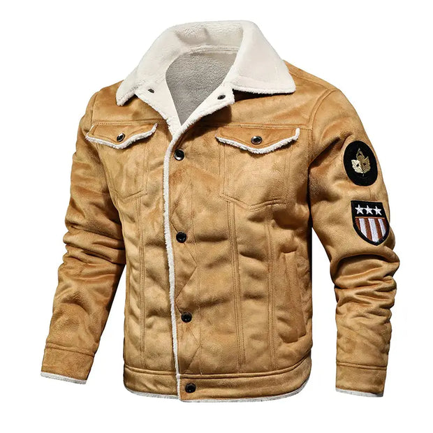 Charm | Herren- Lederjacke mit Fleecefutter