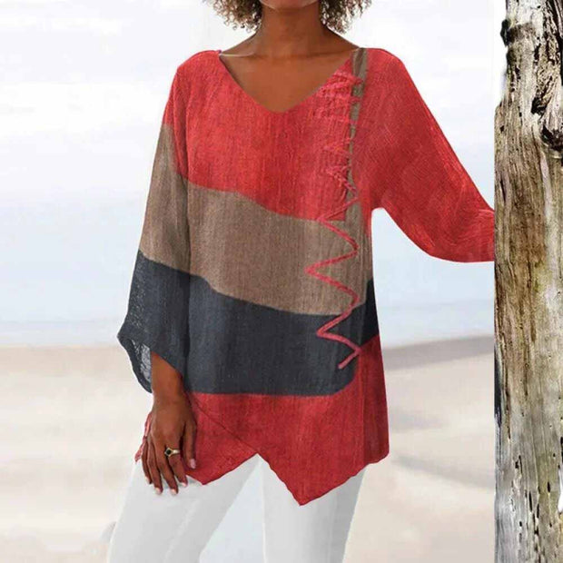 ELADIE - Chemise stylée tricolore