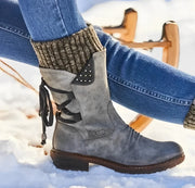 Louisa - Bottes d'hiver chaudes en laine avec soutien orthopédique pour femme