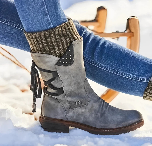 Louisa - Bottes d'hiver chaudes en laine avec soutien orthopédique pour femme