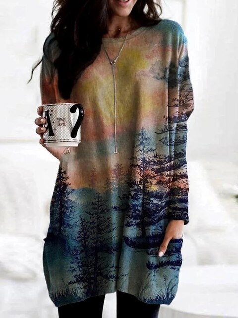 ELAINE - Pull long pour femme
