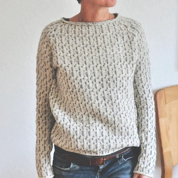 Elena - Pull col bateau gris chic