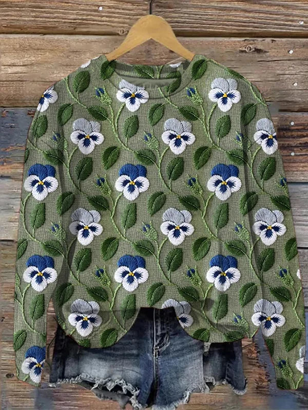 Alena - sweat-shirt à imprimé floral graphique