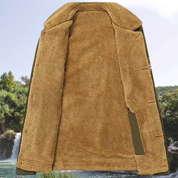 Vogue | Herren- Lederjacke mit Sherpa Futter