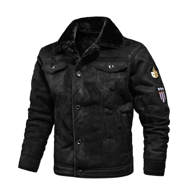 Charm | Herren- Lederjacke mit Fleecefutter