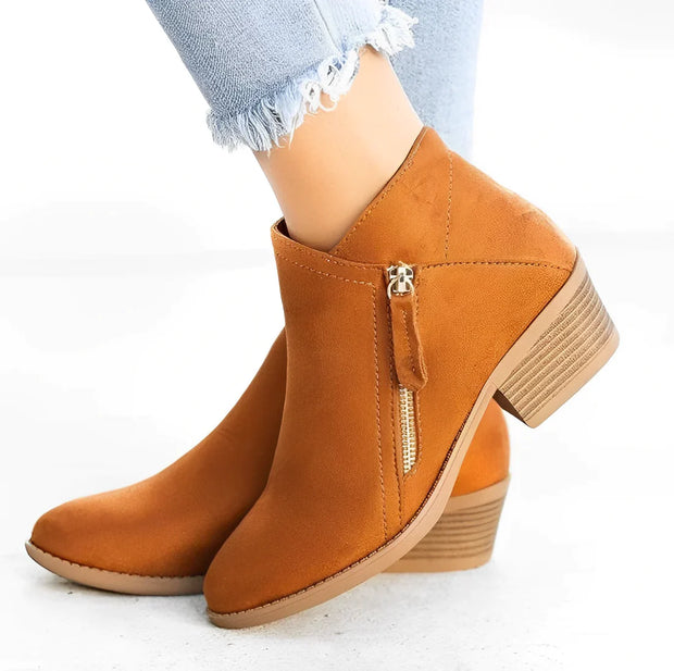 Lillian - Bottines à talons hauts et fermeture éclair latérale pour femme