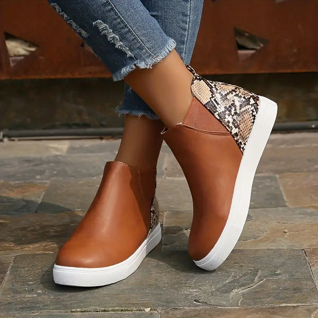 Monroe - Bottes femme à motif peau de serpent