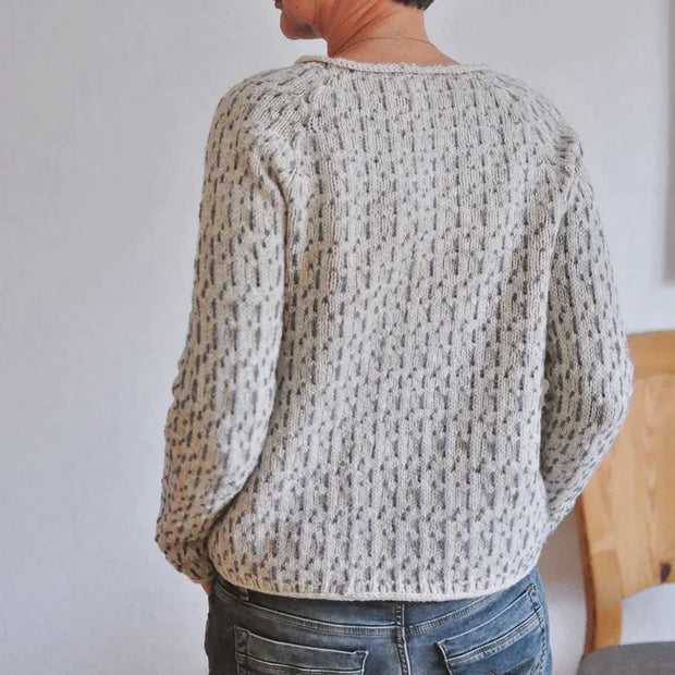 Elena - Pull col bateau gris chic